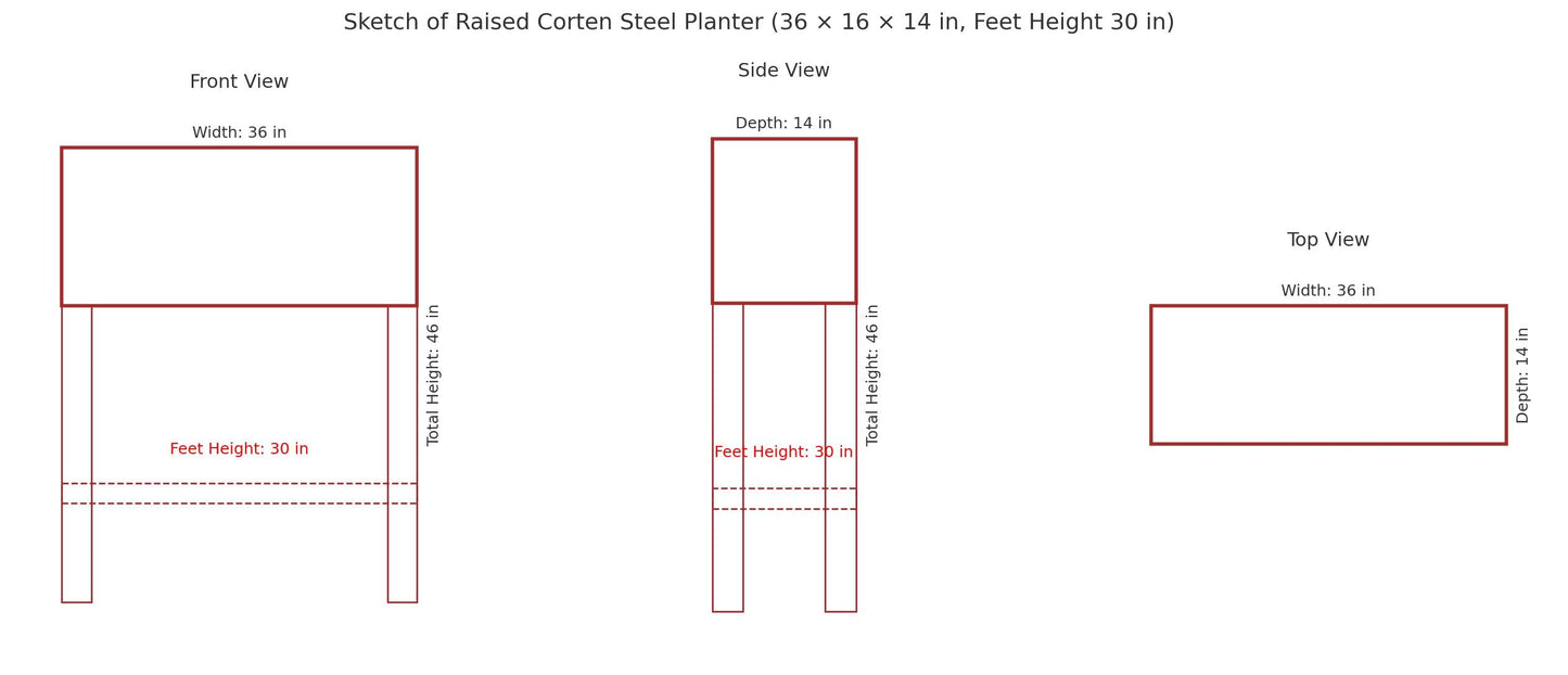 Raised Garden Bed with LED Lighting & Open Shelf – Modern Handcrafted Outdoor Planter