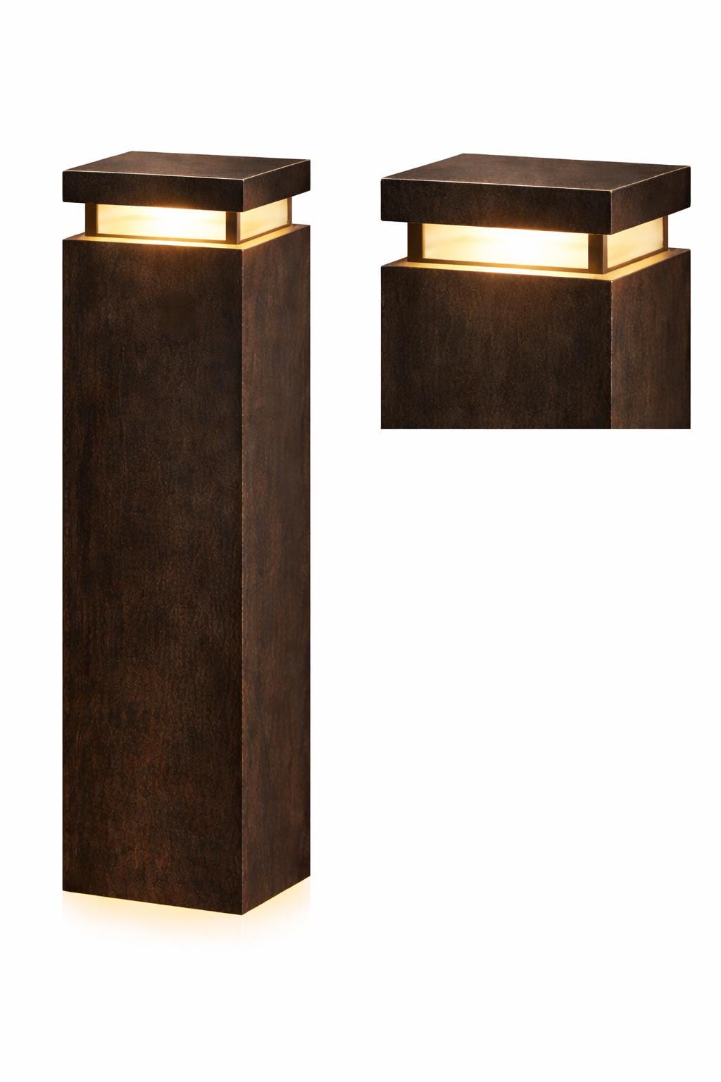 Modern Steel Path Light – Floating LED Bollard for Entryways & Gardens (Pair) x 2