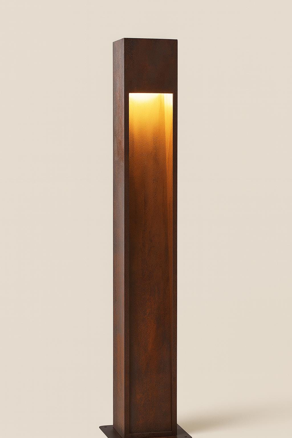 Custom Modern Post Light with LED – Handcrafted Outdoor Lighting