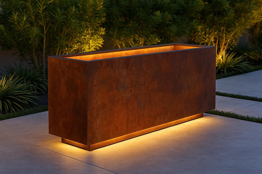 Rectangular Steel Planter Box – Modern Outdoor Garden Decor