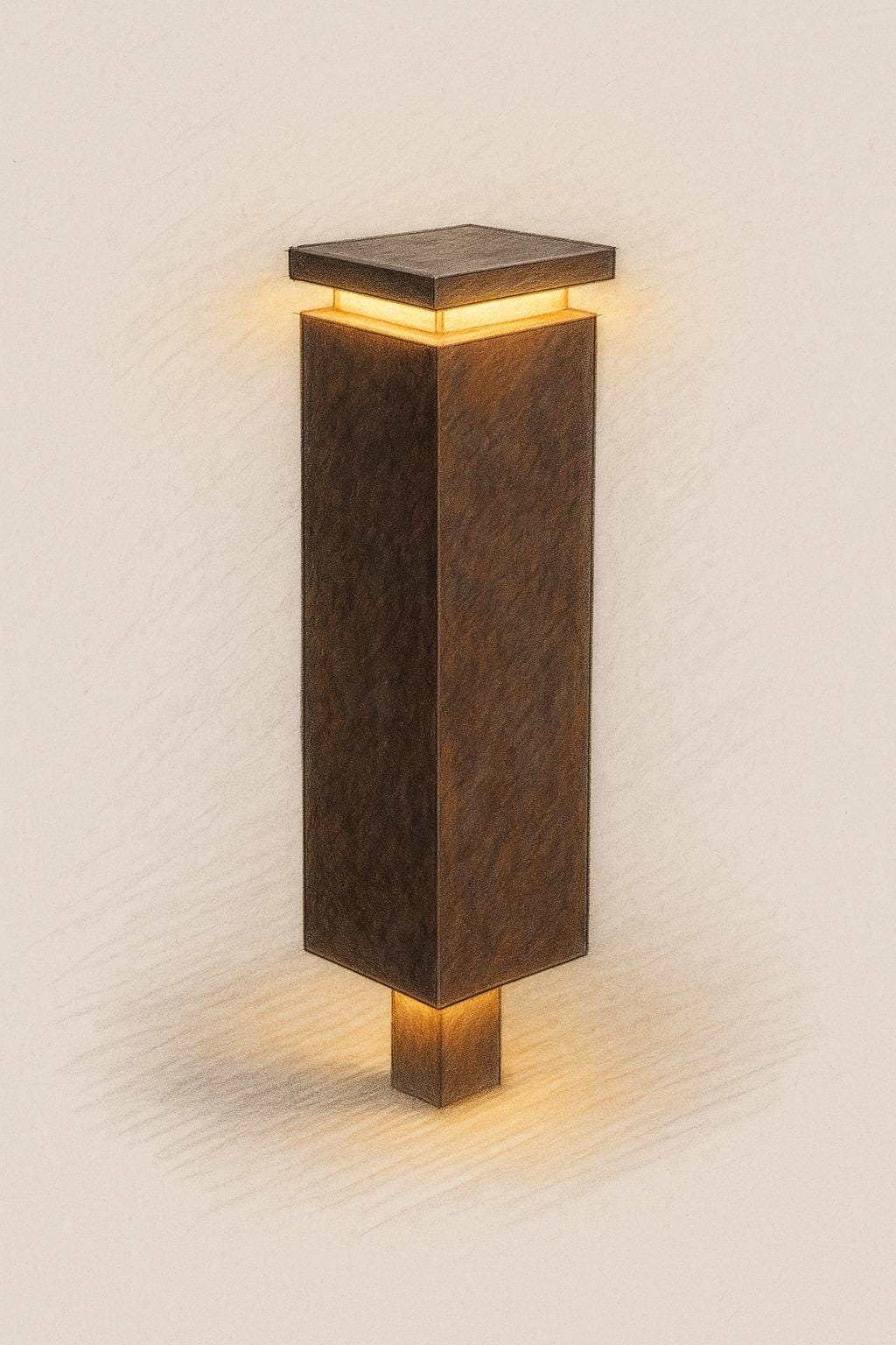 Modern Steel Path Light – Floating LED Bollard for Entryways & Gardens (Pair) x 2