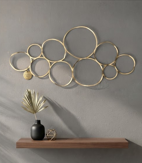 Flat Rings Metal Wall Art