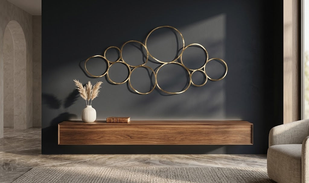 Flat Rings Metal Wall Art