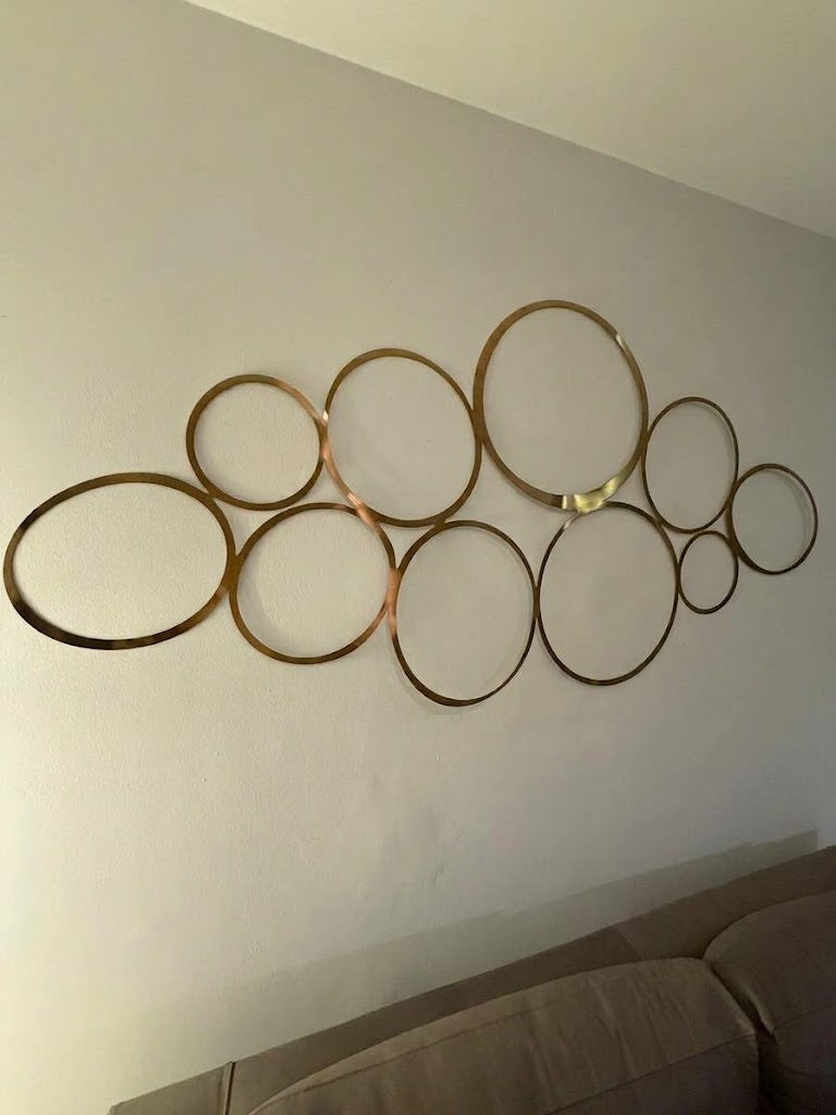 Flat Rings Metal Wall Art