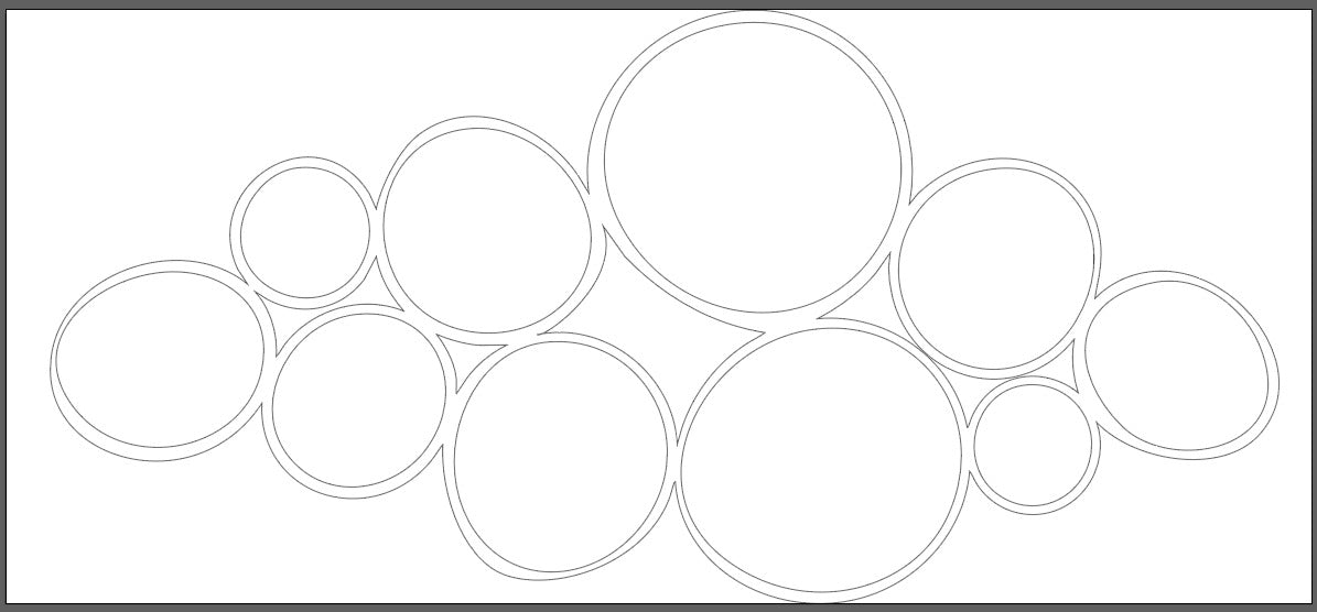 Flat Rings Metal Wall Art
