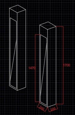 Custom Modern Post Light with LED – Handcrafted Outdoor Lighting