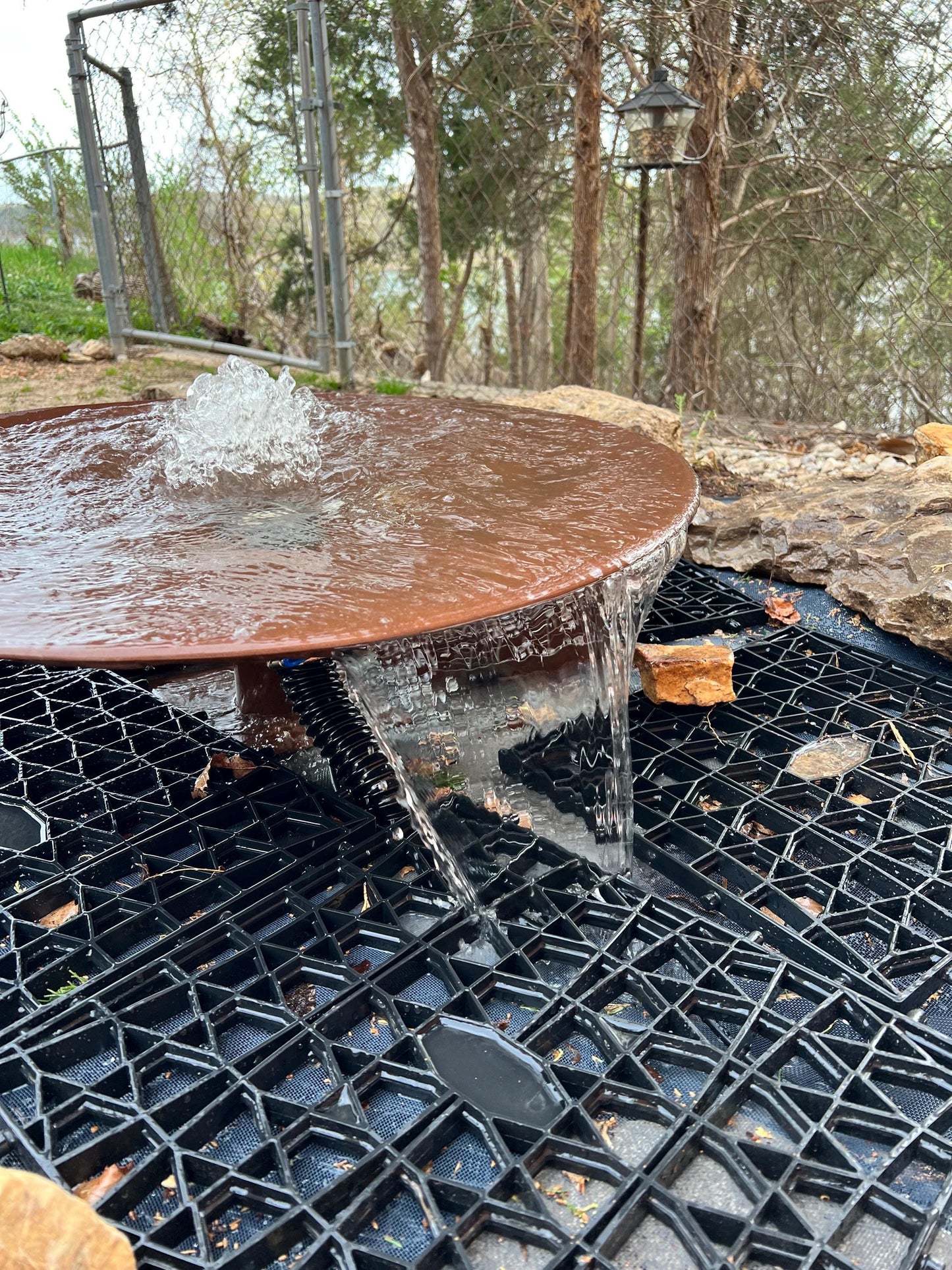 Water Bowl Fountain  | Modern Steel Water Feature for Garden, Patio & Landscape Design | Handcrafted Outdoor Fountain