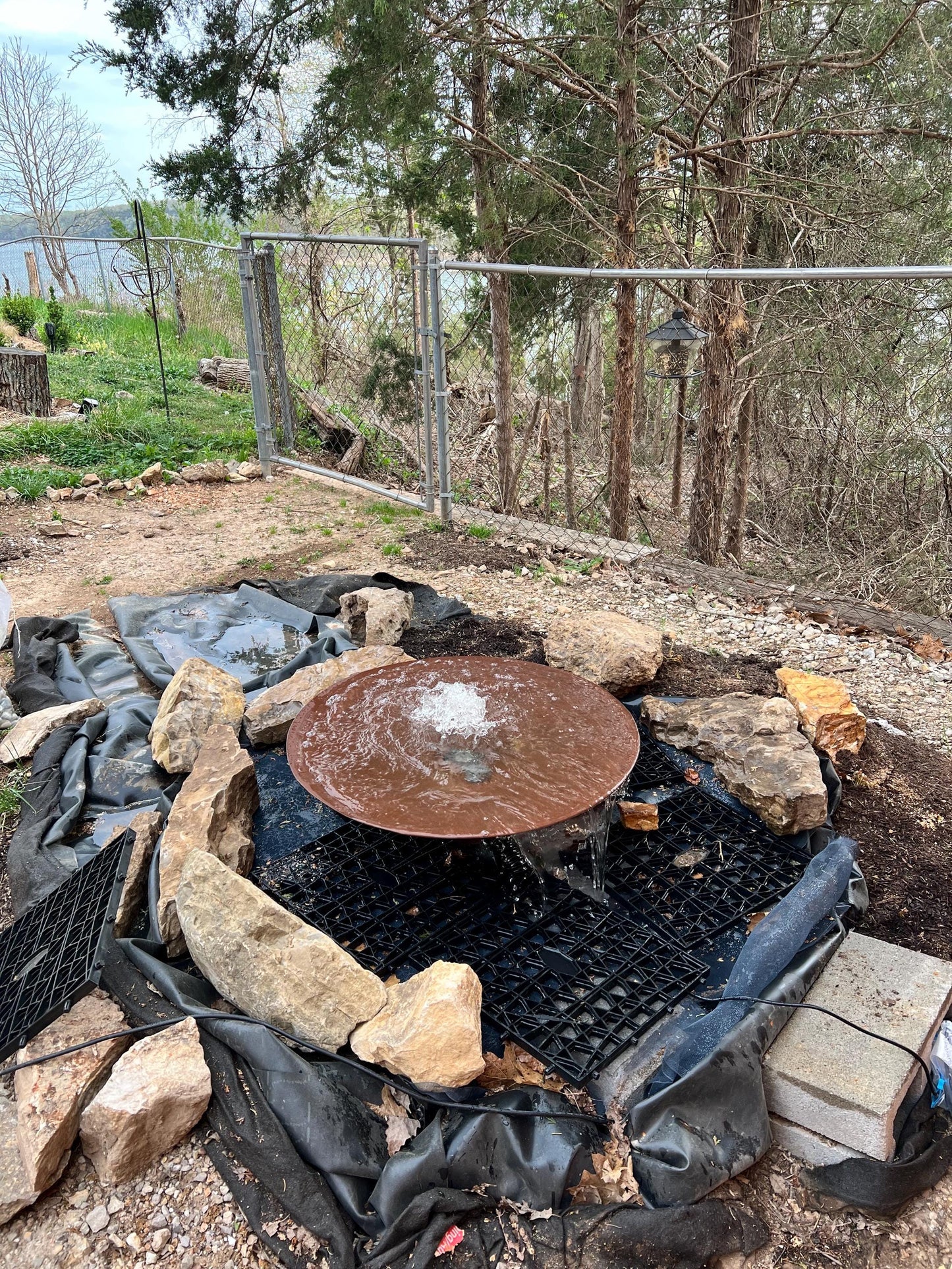 Water Bowl Fountain  | Modern Steel Water Feature for Garden, Patio & Landscape Design | Handcrafted Outdoor Fountain
