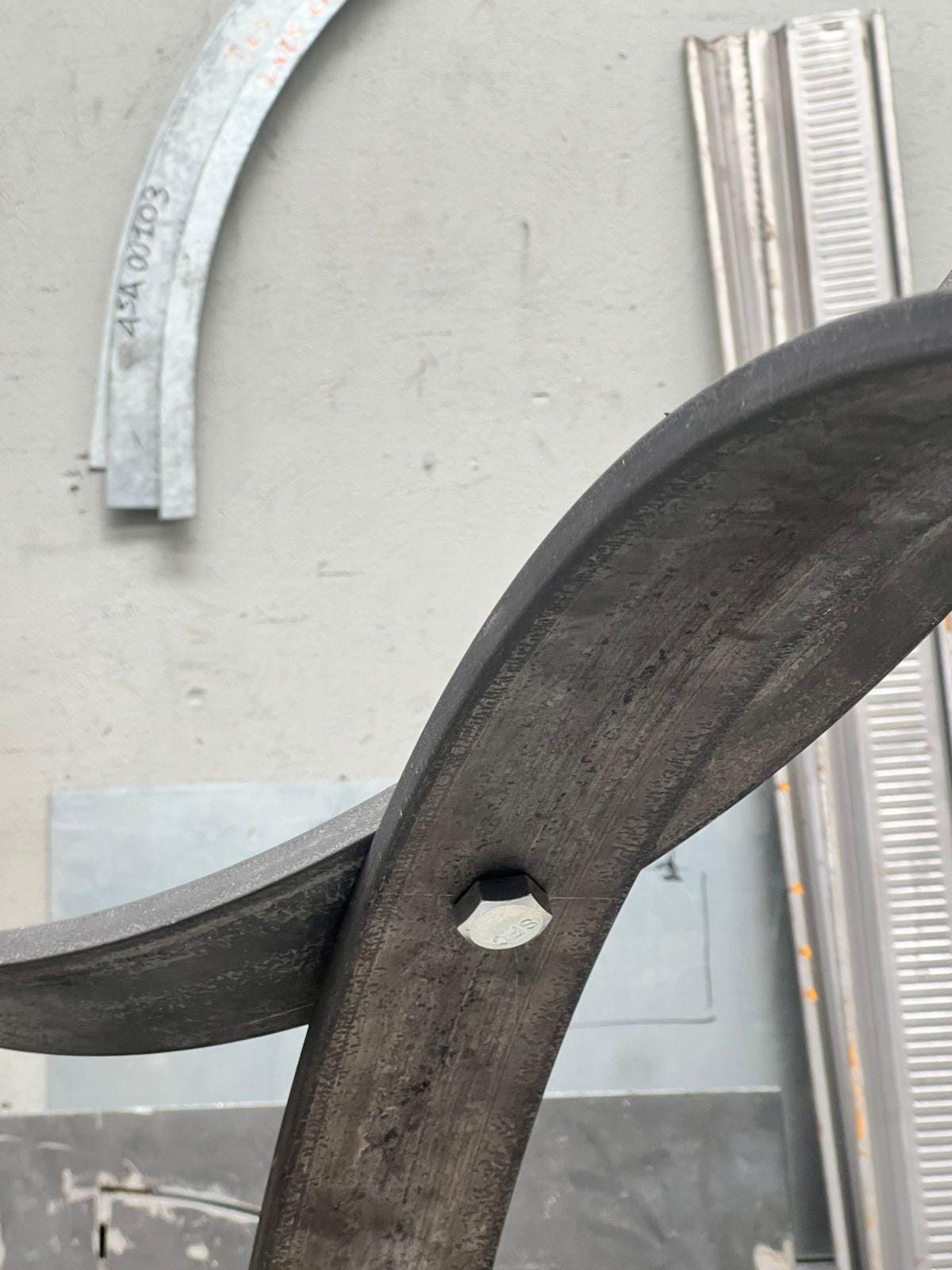 Modern Garden Sculpture - Minimalist Metal Yard Art - Abstract Steel Ring Outdoor Statue - Landscape Sculpture industrial 1/2" Thick Steel