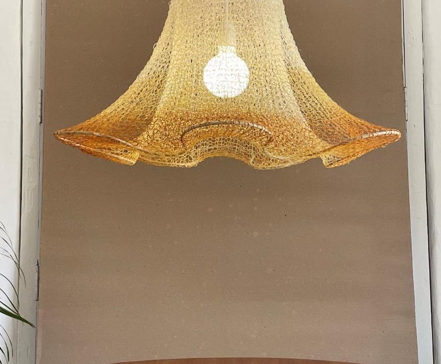 SINUOSA - Handwoven Fique Pendant Light, Natural Fiber Boho Chandelier, Rustic Farmhouse Lamp